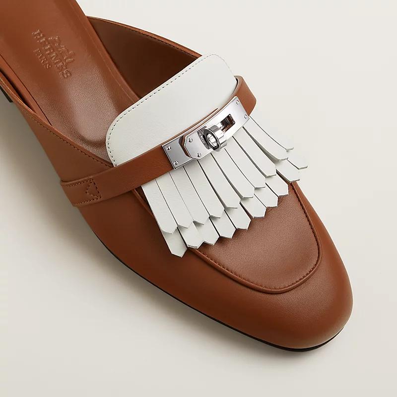 Giày Hermes Oz Mule Nữ Nâu